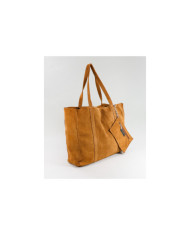 Mala Shopper Camel de Senhora de Pele
