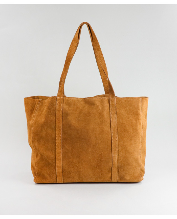 Mala Shopper Camel de Senhora de Pele
