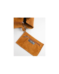 Mala Shopper Camel de Senhora de Pele