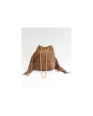 Mala Taupe com Corrente Dourada de Senhora