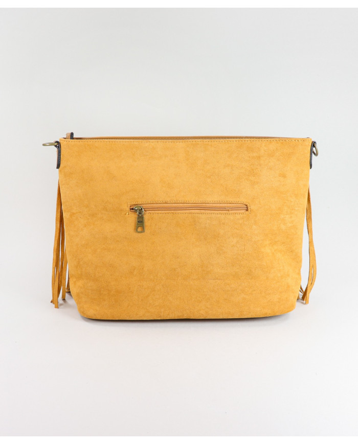 Mala de Senhora Mostarda com Franjas