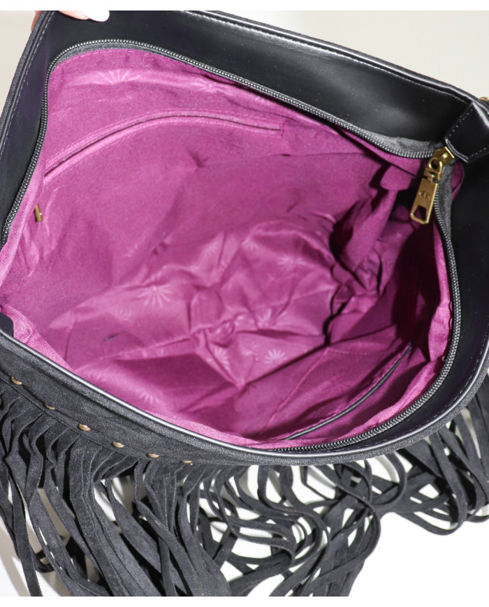 Lady's Bag in Black with Oranges