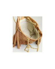 Mala Camel com Corrente Dourada de Senhora