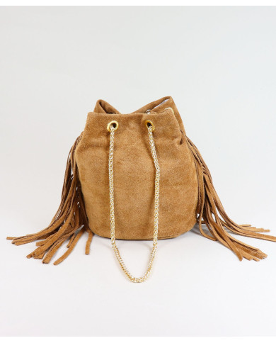 Mala Camel com Corrente Dourada de Senhora