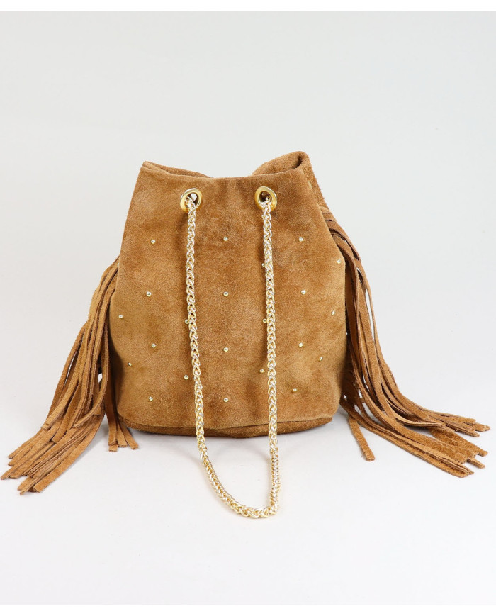 Mala Camel com Corrente Dourada de Senhora