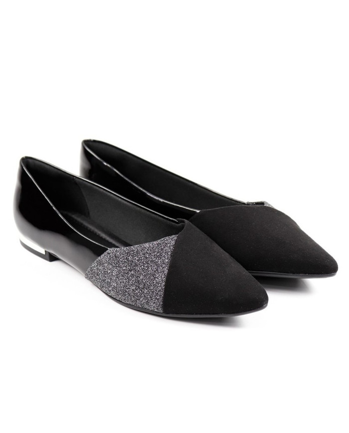 Women's Shoes Orthopedic Low Black with Glitter Piccadilly