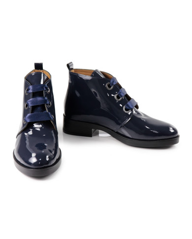 Women's Blue Envernized Boots Ginova