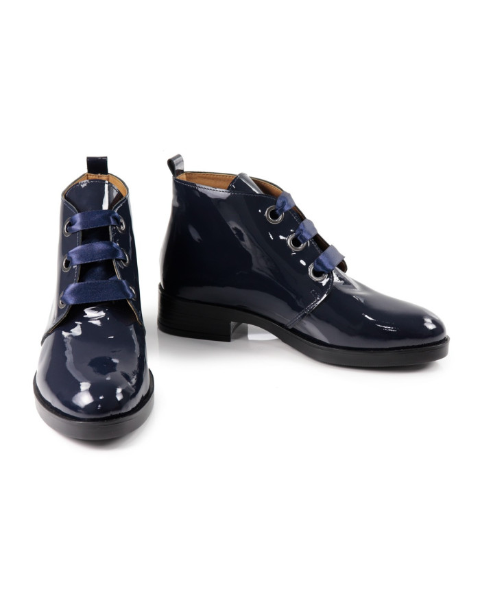 Women's Blue Envernized Boots Ginova