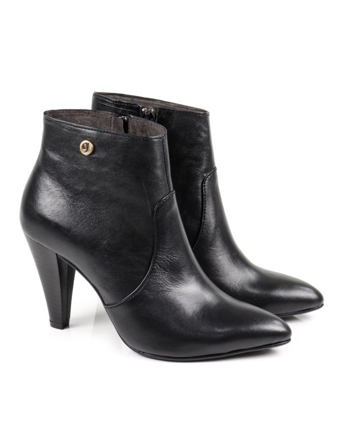 Black Heel Boots Upper Ginova in Skin