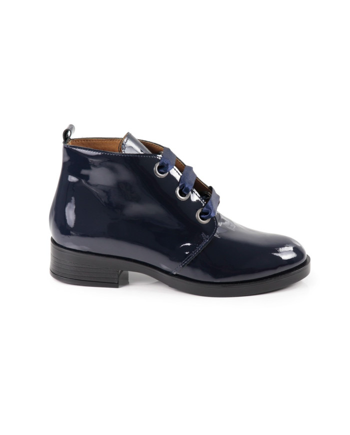 Botas Azul Envernizadas Femininas Ginova