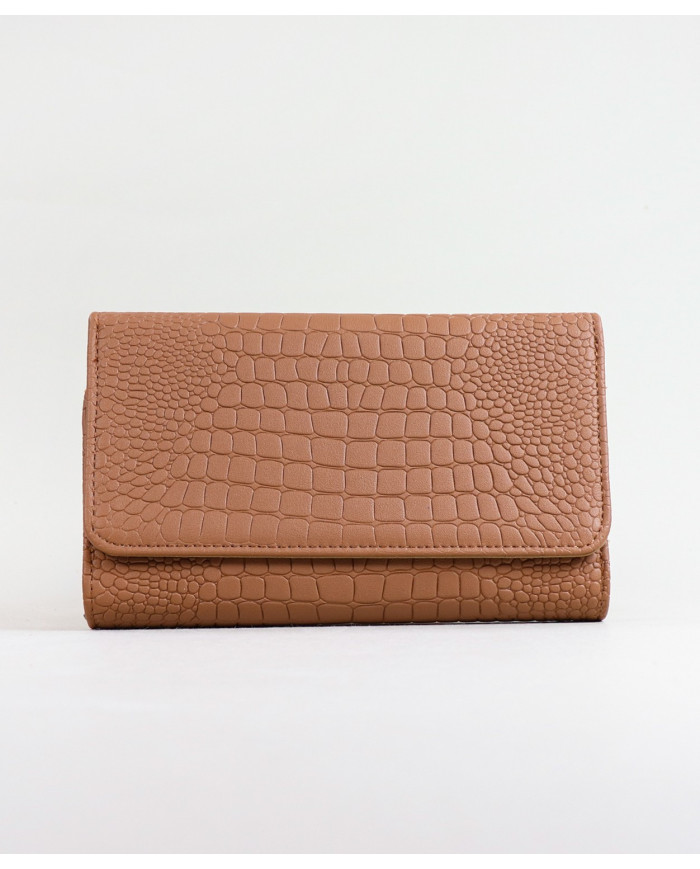 Lady Camel Wallet con Textura