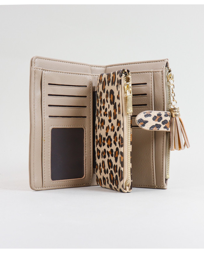 Señoras Wallet con Leopard Pattern