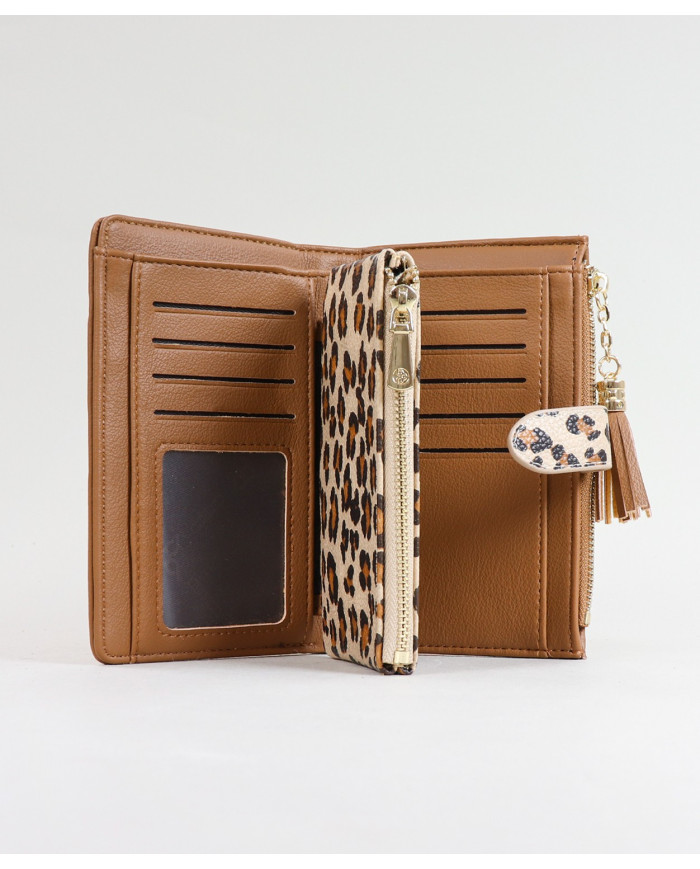 Ladies Wallet with Leopard Pattern