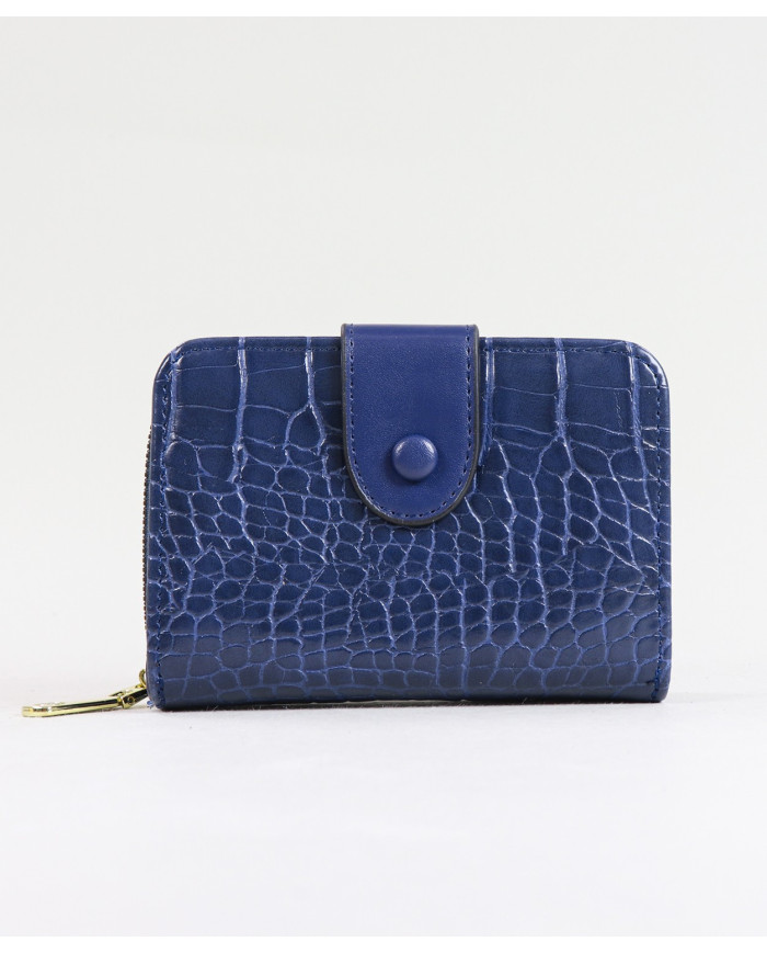 Blue Lady Wallet con costuras