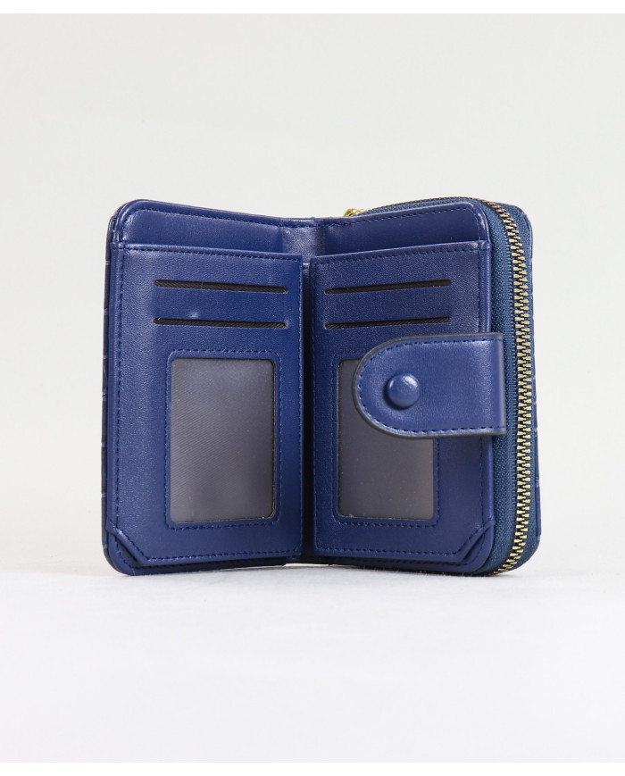 Blue Lady Wallet con costuras