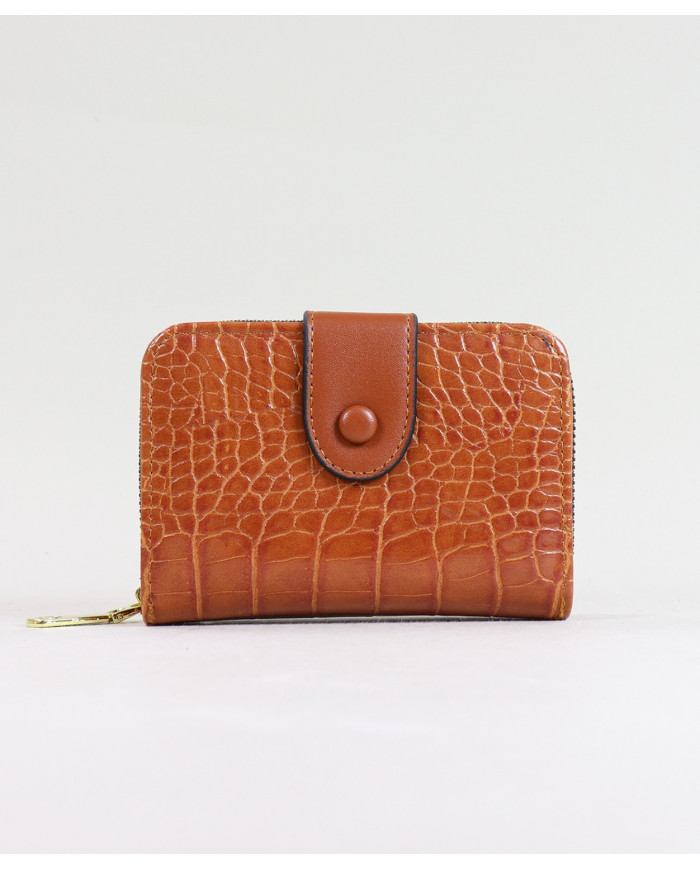 Ladies Camel Wallet with Seams