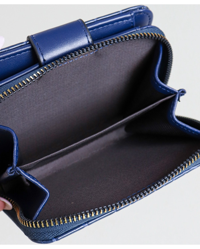 Blue Lady Wallet con costuras