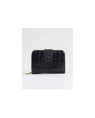 Women's Black Wallet with Seams