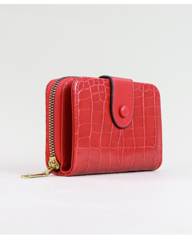 Ladies Red Wallet with Seams