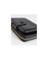 Women's Black Wallet with Seams