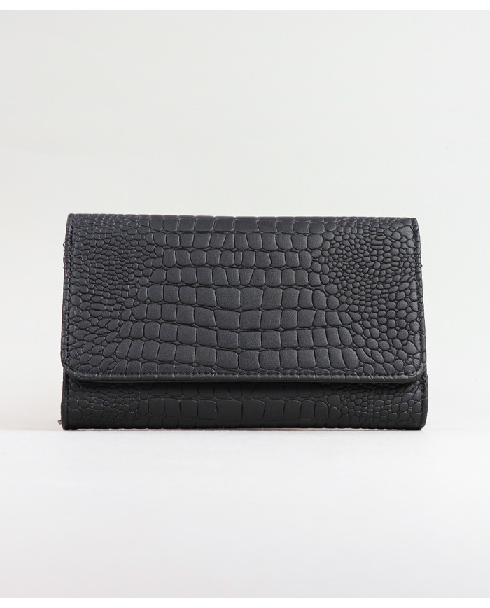 Cartera negra de Lady con textura