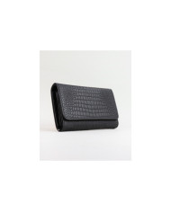 Lady's Black Wallet with Texture