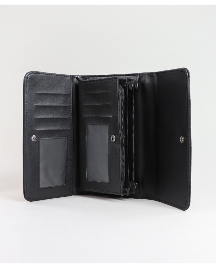 Cartera negra de Lady con textura