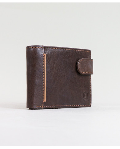 Cartera de hombres en piel con bolsa