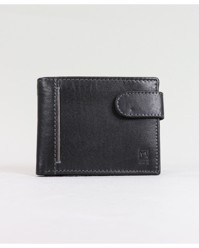 Cartera de hombres en piel con bolsa