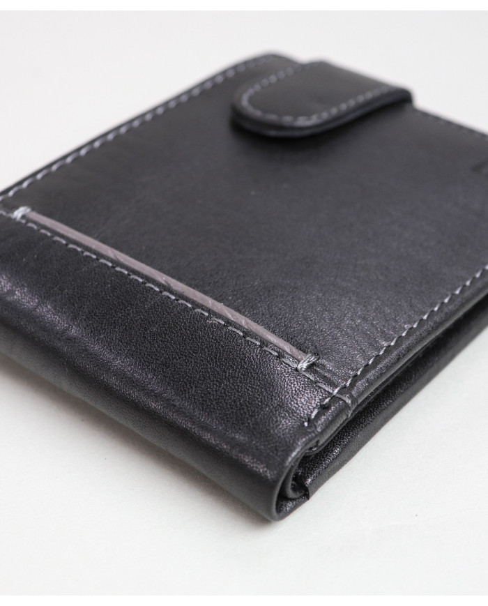 Cartera de hombres en piel con bolsa