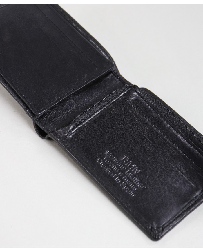 Cartera de hombres en piel con bolsa