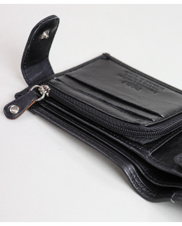 Cartera de hombres en piel con bolsa