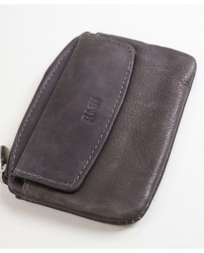 Cartera de cuero con puerta de llaves