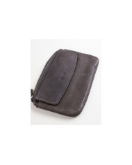 Cartera de cuero con puerta de llaves