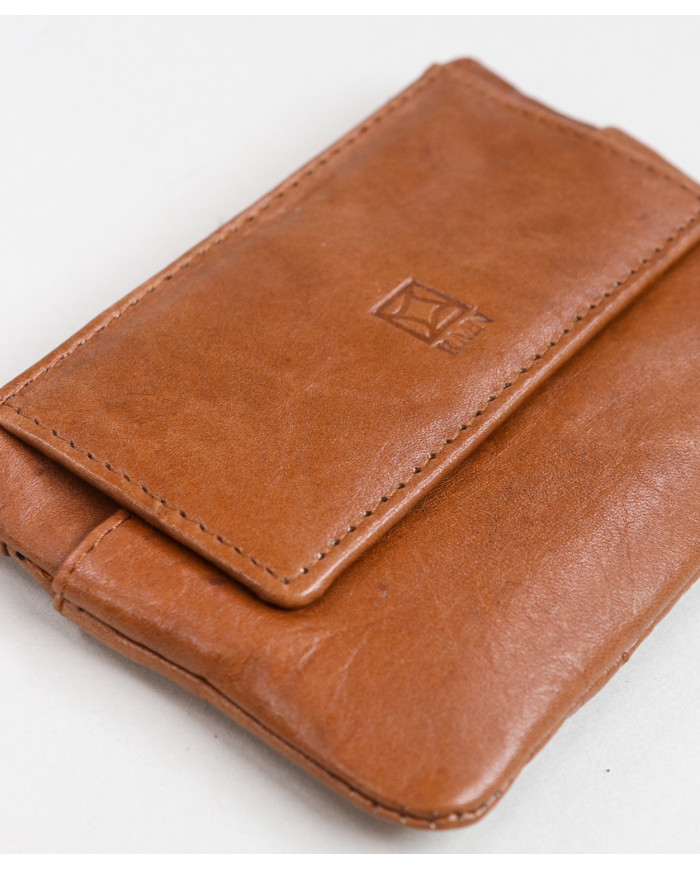 Cartera de cuero con puerta de llaves