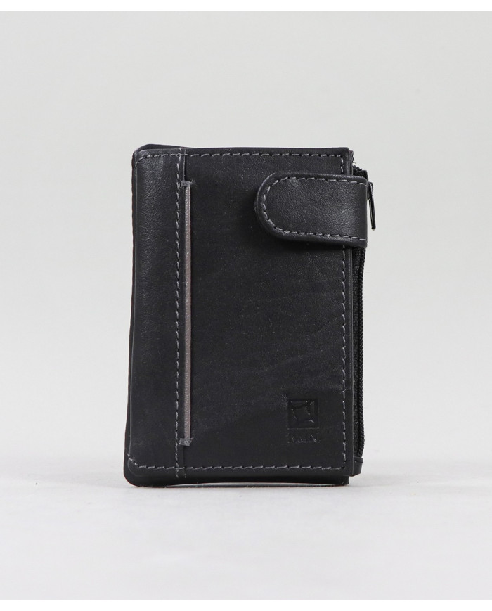 Cartera de cuero con puerta de llaves