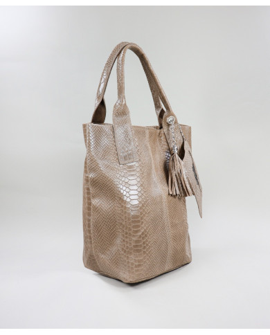 Mala en Pele Taupe para Lady