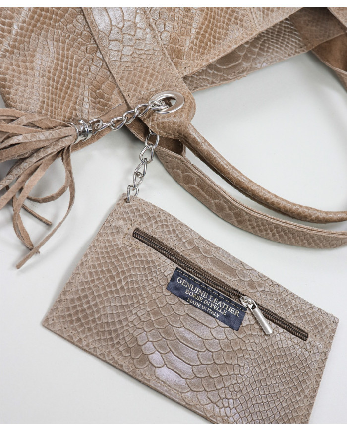 Mala en Pele Taupe para Lady