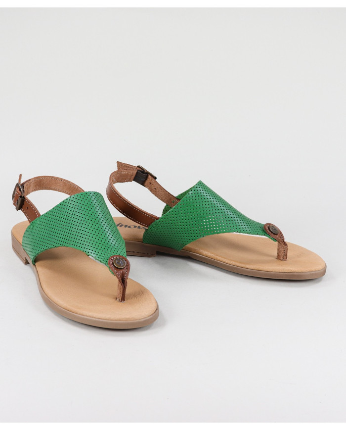 Lady Ginova Sandals with Triangular Strip Perforated