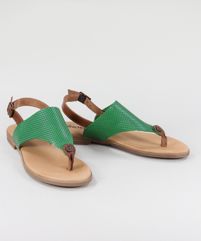 Sandálias de Senhora Ginova com Tira Triangular Perfurada