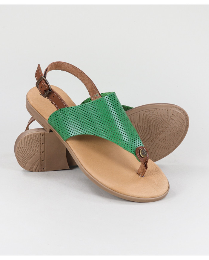 Sandalias de Mujer Ginova con Tira Triangular Perforada