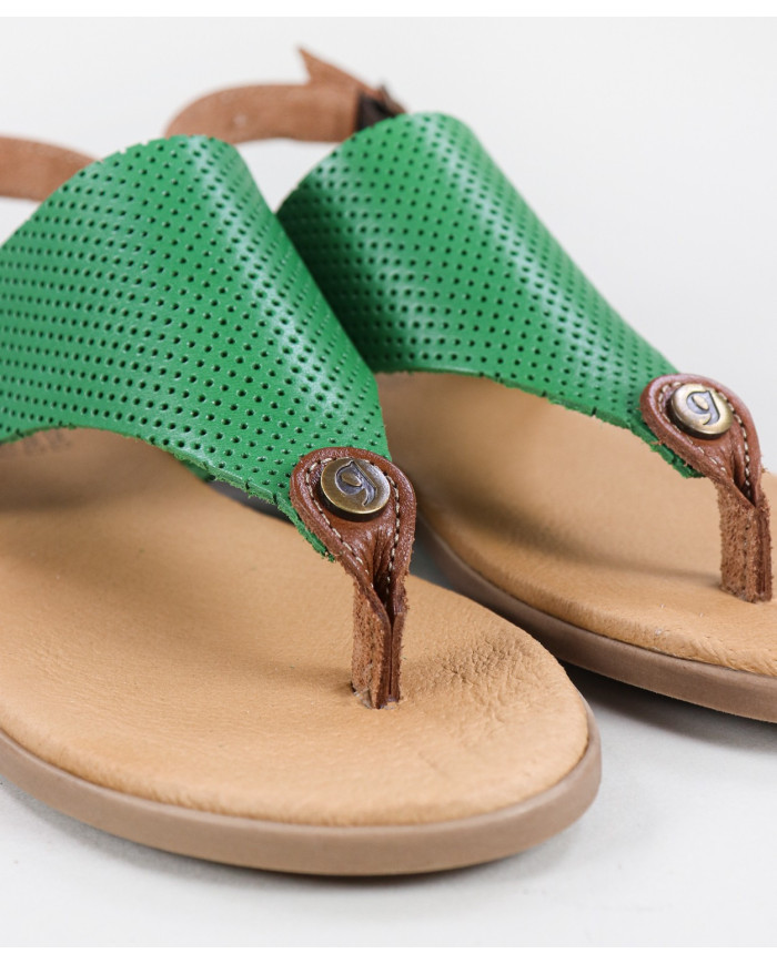 Lady Ginova Sandals with Triangular Strip Perforated