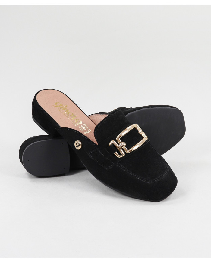 Mules Ginova de Senhora com Aplique Metálico