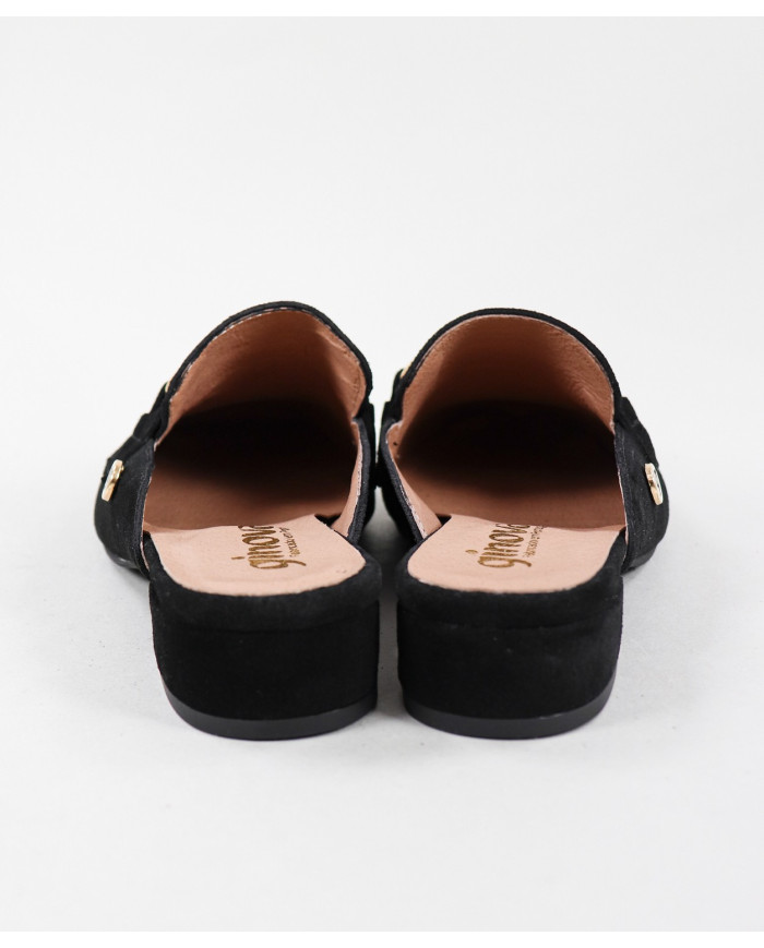 Mules de Mujer Ginova Aplicación Metalizada