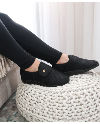 Sapatos Ortopédicos com Tira em Velcro de Senhora Giconfort
