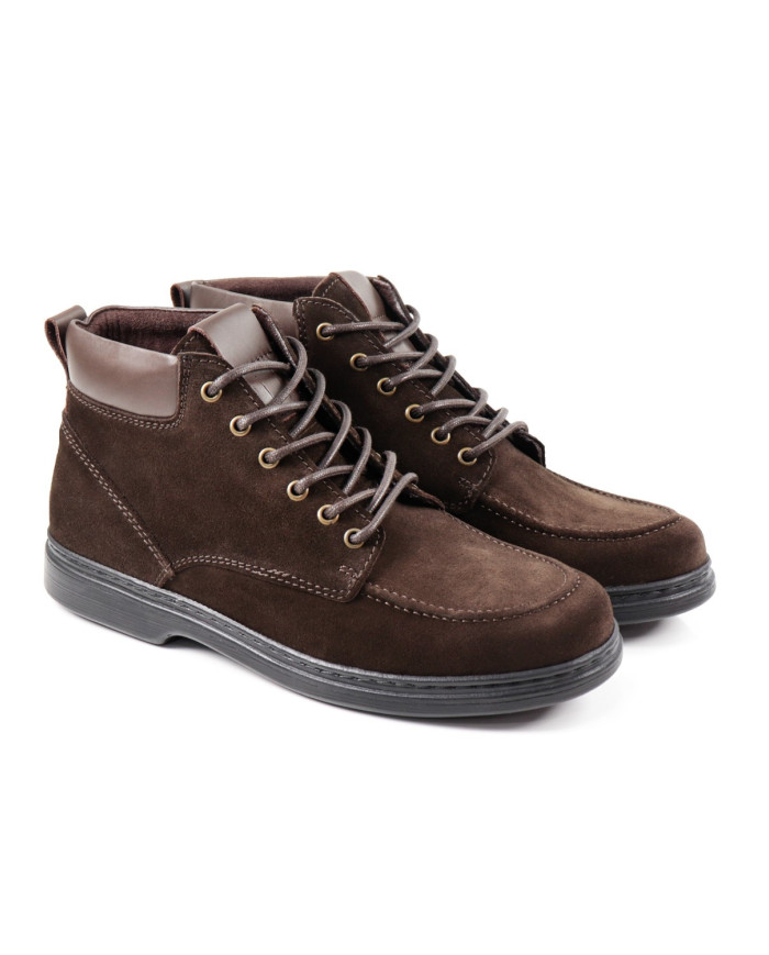 Botas Castanhas de Homem Ginova com Atacadores