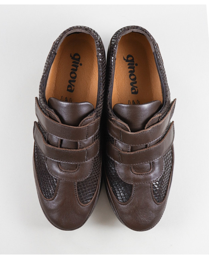 Sapatos de Mulher Ginova com Dupla Tira de Velcro