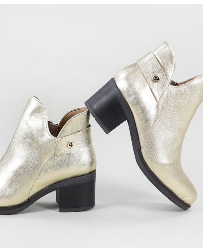 Botas de Mujer Ginova con Efecto Metálico
