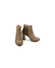 Taupe High Ginova Jump Boot in Camurça