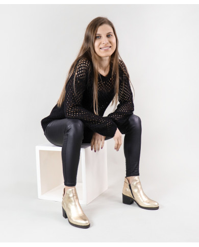 Ginova Woman Boots with Metalized Effect